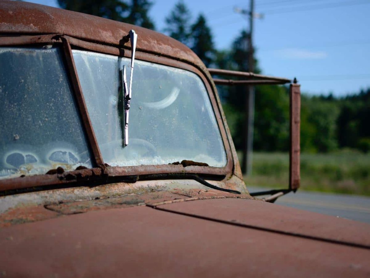Old car windscreen wiper